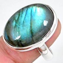 Sale, Very Beautiful Labradorite Ring, Size 9 US or S UK, Handmade - $30.00