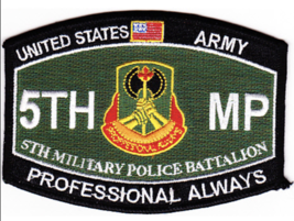 4.5&quot; Army 5TH Military Police Battalion Professional Always Embroidered Patch - £22.74 GBP