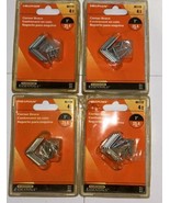 Lot Of 4 Packs 1&quot; Hillman Zinc Corner Braces 16 Pieces Total - $29.51 CAD