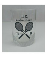 Vintage 1984 L.C.C Member-Guest Tennis Jusice Glass 8-12oz - $9.85