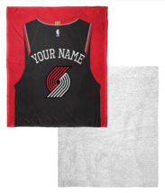 Portland Trail Blazers &quot;Jersey&quot; Personalized Silk Touch Sherpa Throw Blanket - $79.99