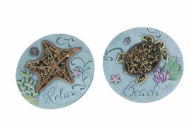 Scratch &amp; Dent Welcome Relax Decorative Coastal Stepping Stone Wall Hangings - £31.74 GBP