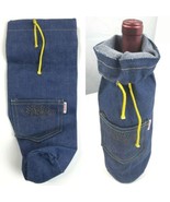 Laredo Western Wear Vtg Denim Wine Bottle Bag 1980s Jean Pocket Stitched... - £14.33 GBP