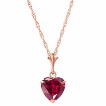 Galaxy Gold 14k 18&quot; Solid Rose Gold Necklace with 1.45 Carat(CTW) Heart-Shaped N - £240.54 GBP