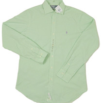NEW Polo Ralph Lauren Custom Fit Shirt!  *Green &amp; White Gingham*  Spread Collar - £35.43 GBP