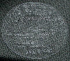 Nice Pressed Glass Merry Christmas Clear Glass 14” Platter, Made in Italy VGC - $39.59