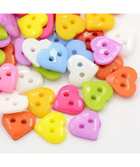 50 Heart Buttons Valentine LoveJewelry Making Sewing Supplies Assorted L... - $112.90 MXN