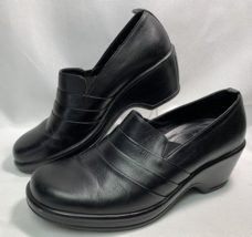 Dansko Women’s Black Leather Aubrey Clogs Shoes Size 40 Size 9 - £42.31 GBP