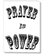 Greeting Card &quot;Prayer is Power&quot; - £7.40 GBP+