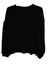 Fashion Woman&#39;s Black Long Sleeve Rib Knit Pullover Sweater - Size: XL - £9.25 GBP