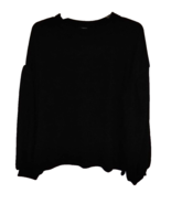 Fashion Woman&#39;s Black Long Sleeve Rib Knit Pullover Sweater - Size: XL - £9.11 GBP