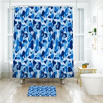 Bape Camo Army 1 Shower Curtain Bath Mat Bathroom Waterproof Decorative Bathtube - £18.37 GBP+