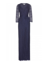 NWT Diane Von Furstenberg Julianna Lace Long in Midnight Wrap Maxi Dress 8 $898 - £239.80 GBP
