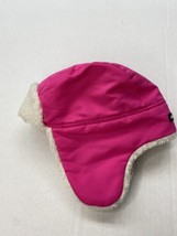 Swiss Tech Trapper Girl Winter Hat One Size Pink Quilted Ear Flaps White Sherpa - $17.81