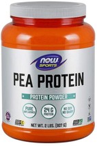 NOW SPORTS PEA PROTEIN POWDER Unflavored 2lbs. BB 07/2023 27 servings Br... - $29.97