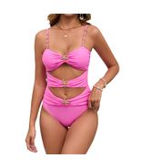Women&#39;s One-Piece Swimsuit, Starfish Accents Monokini, Cut-Out Design Ba... - $642.58 MXN