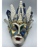 Handmade female blue joker mask - like boris brejcha mask - $2,773.20 MXN