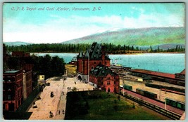 CPR Depot Coal Harbor Vancouver British Columbia Canada UNP DB Postcard J11 - £8.91 GBP