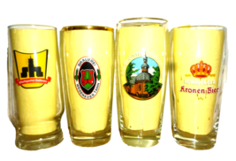 4 Stuttgart Hofbrau Weideneder Mariabrunn Hornberger  0.5L German Beer Glasses - £15.74 GBP