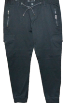 Xios Men&#39;s Black Cotton Zip Pocket  Cargo Joggers Size W 36 - £26.19 GBP