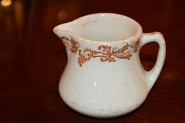 * Shenango Coffee Creamer Pitcher Vintage Scroll Floral Design 2 3/8&quot; Tall - $7.06