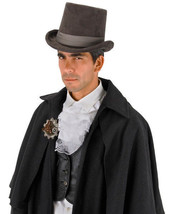 SteamPunk Gray Suede Deluxe Victorian Cosplay Coachman&#39;s Hat, NEW UNWORN - $21.28