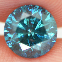 1.54 Carat Diamond Round Shape Fancy Blue Loose Natural Enhanced Polished SI2 - £1,149.38 GBP