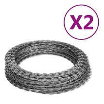vidaXL Galvanized Steel Razor Wire Rolls, 328.1 Feet, Corrosion-Resistant - €129,64 EUR