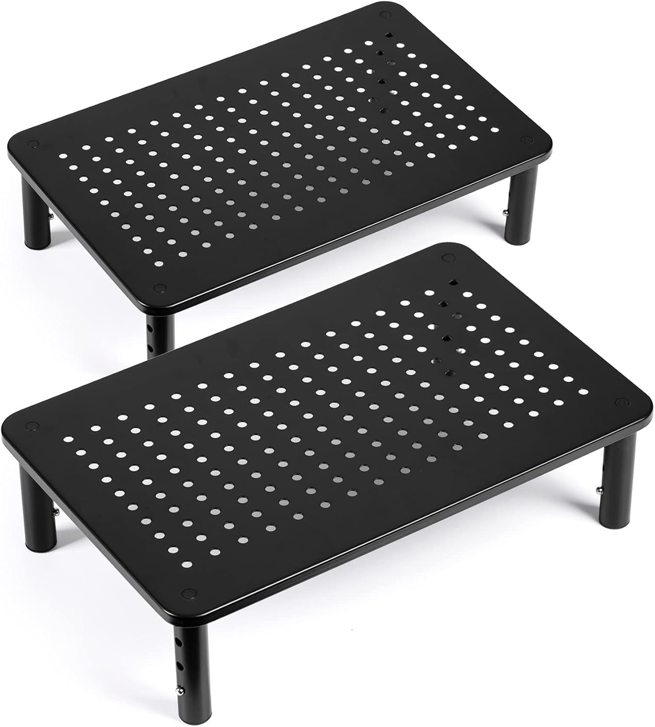 Tv/Monitor Riser Desktop Stand, Flat Screen, Sturdy Metal Laptop, 2 Pack - $35.96