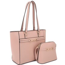 New Mauve Matching Shoulder Tote Bag With Crossbody Hand Bag Set - £63.56 GBP