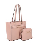 New Mauve Matching Shoulder Tote Bag With Crossbody Hand Bag Set - £59.97 GBP