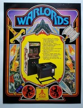 Warlords Arcade FLYER Original Video Game Fantasy Art Print War Lords 1981 Retro - £48.70 GBP