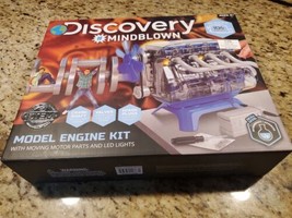 Discovery Mindblown Model Engine Build Kit STEM Moving Parts, LED Lights NIB - £35.41 GBP