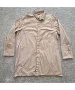 Shukr Tan Brown Button Down Long Sleeve Islamic Shirt Size XL EUC - $20.31