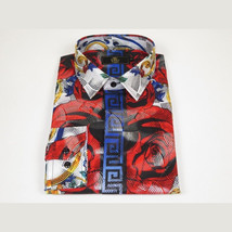 Men's Sports Shirt By Barocco Fashion Printed Long Sleeves Soft Feel EFS78 Multi image 6