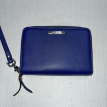 STELLA &amp; DOT Blue Call Me Wallet Wristlet Zip Around Royal Blue - £28.22 GBP