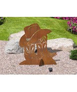 36in Tall Boots Hat Western Decor Sturdy Rust Metal Yard Art Lawn Sculpture - $5,822.46 MXN