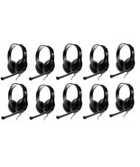 10 Pack Bulk Classroom Headphones - On-Ear Premium Student Headsets w/Mi... - £62.94 GBP