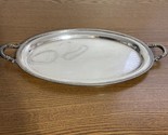 Vintage Ronson Tray With Handles  Silver plated 11.25” Long Made In USA - £10.23 GBP