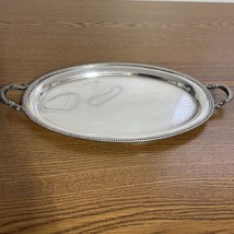 Vintage Ronson Tray With Handles  Silver plated 11.25” Long Made In USA - £10.01 GBP
