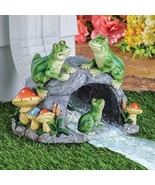 Downspout Cover Drain Extension BEARS PLAY Statue Garden Rain Gutter Scu... - $27.93