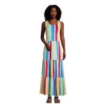 Lands End Sleeveless Tiered Maxi Dress Size: Small Tall New Ship Free Rainbow - £70.13 GBP
