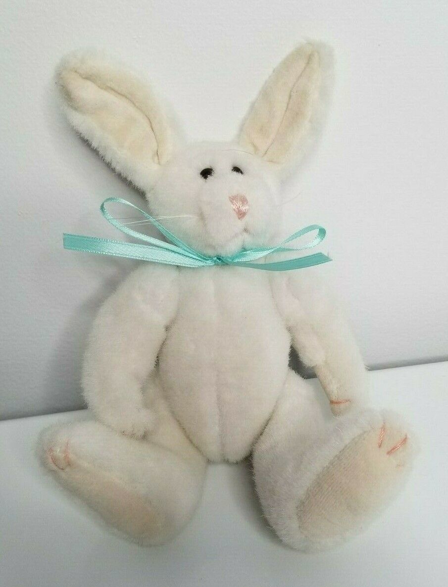 Boyds Bear Collection White Rabbit Hare Jointed Plush Stuffed Animal Toy Archive - $8.99
