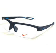 Nike Eyeglasses Frames 7079 403 Matte Navy Blue Obsidian Half Rim Wrap 57-15-140 - £126.88 GBP