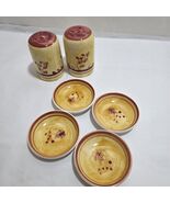 Vintage 6 Pc Set Pasta Cheese Shaker Dip Bowls The Main Ingredients Porc... - $12.34