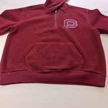 Champion Athleticwear Men's 1/4 Zip Red Cotton Blend Sweatshirt Hoodie Size L image 9