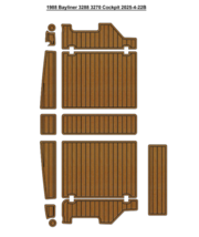 1988 Bayliner 3288 3270 Rear Cockpit Boat EVA Faux Foam Teak Deck Floor ... - $750.00