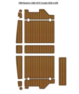 1988 Bayliner 3288 3270 Rear Cockpit Boat EVA Faux Foam Teak Deck Floor ... - $750.00