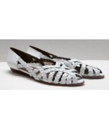 VTG Ipanema Slide On Sandal White Made In Brazil Leather Size 10 M - £31.46 GBP