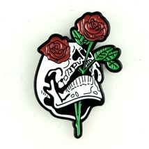 Skull and Roses Enamel Pin Fashion Jewelry Accessory